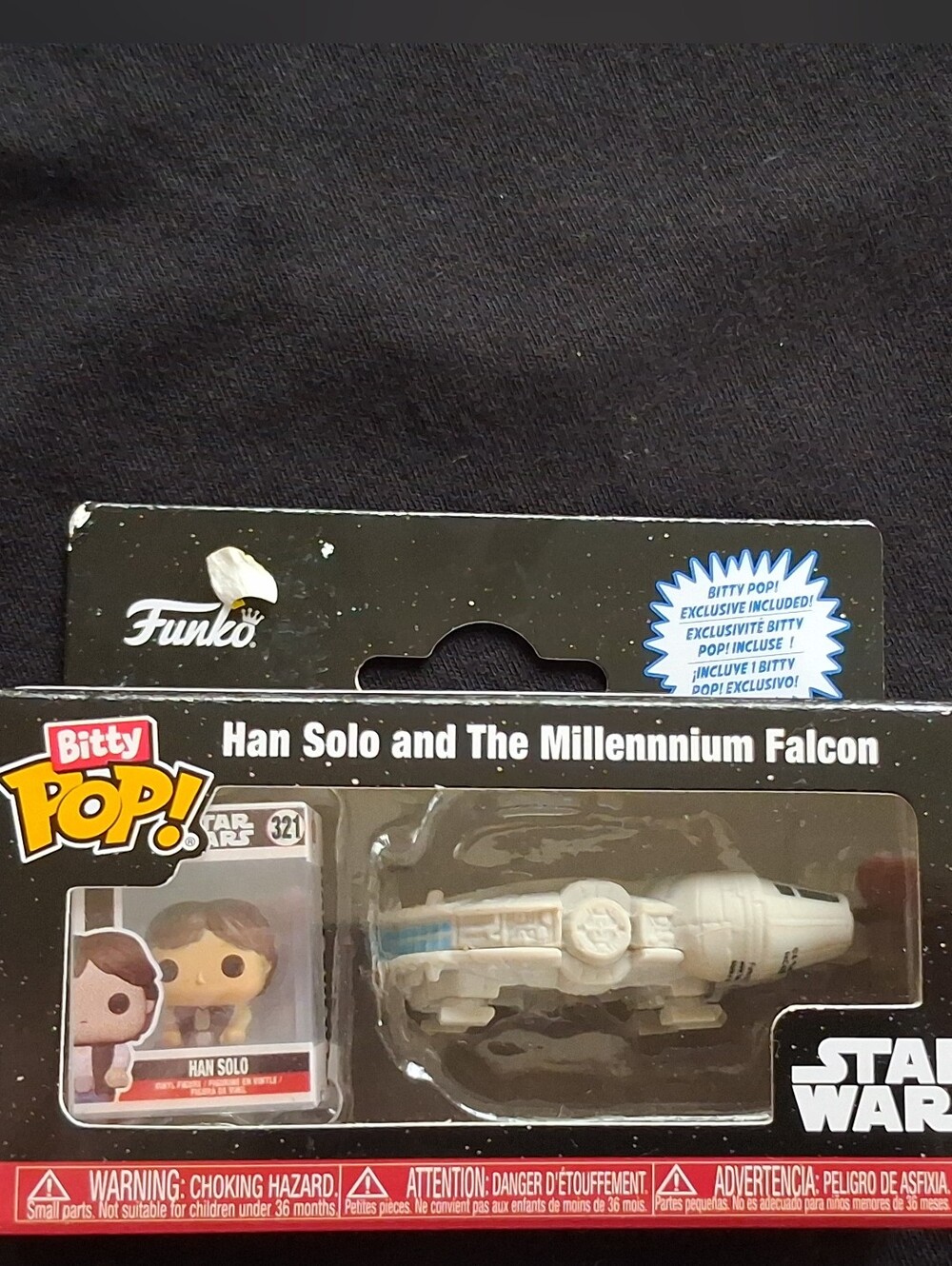 Funko Bitty Pop! Han Solo with White and Blue Millennium Falcon